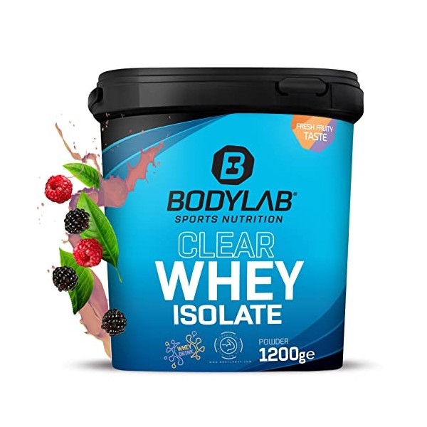 Bodylab24 Clear Whey Isolate 720g Thé glacé Pêche, shake protéiné à base de 96% disolat de protéines de lactosérum, boisson 