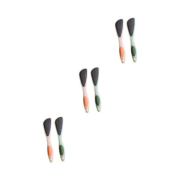 FRCOLOR 6 Pcs Limes Portables Talon En Plastique Pratique Épurateur Exfoliant Pratique Pour Métal Râpe Exfoliant Outil Double