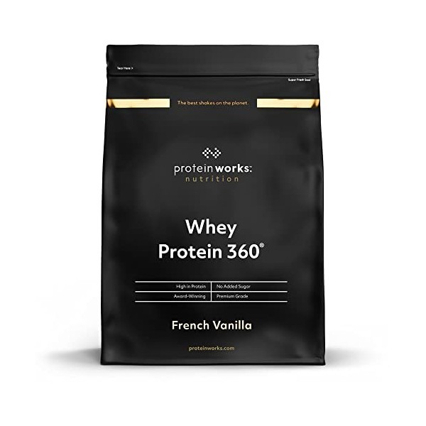 THE PROTEIN WORKS Protéine Whey 360 en Poudre, Vanille Française, 2.4 kg