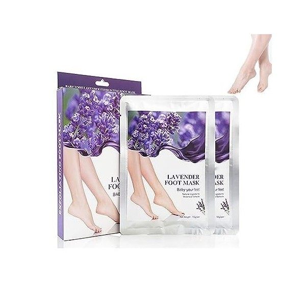 Takoerw Peel Off Mask Silk Remedy Foot Peel, Masque exfoliant à la lavande Glowdemocracy, Silk Remedy Foot Peel Size : 4pcs 