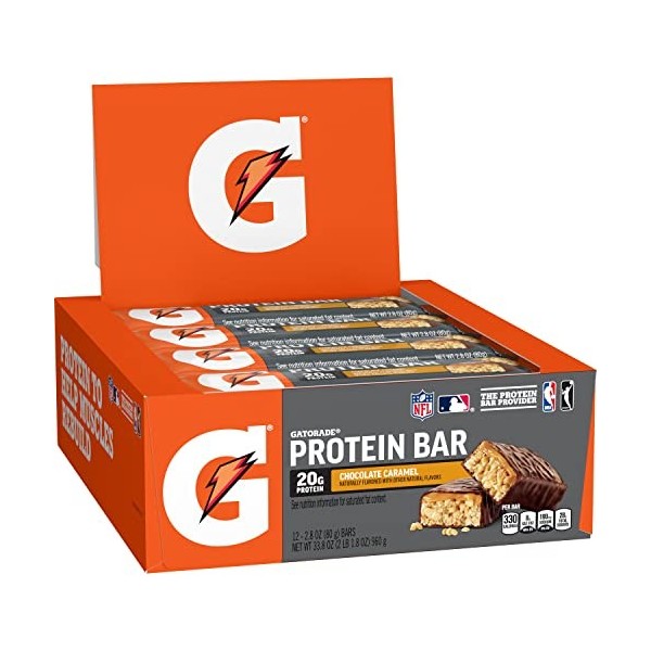 Gatorade Whey Protein Recover Bars, Chocolate Chip, 2.8 ounce bars 12 Count 