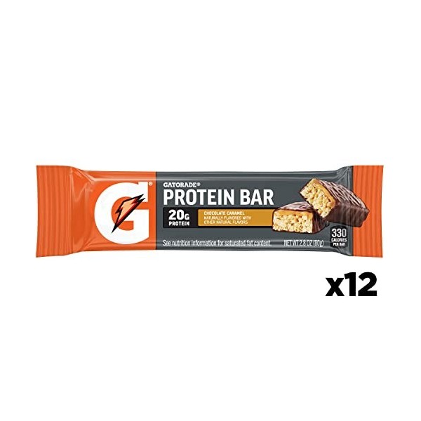 Gatorade Whey Protein Recover Bars, Chocolate Chip, 2.8 ounce bars 12 Count 