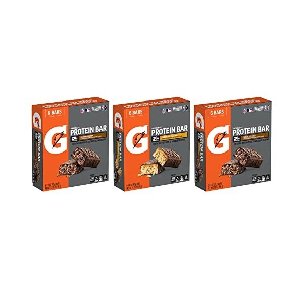 Gatorade Whey Protein Recover Bars, Chocolate Chip, 2.8 ounce bars 12 Count 