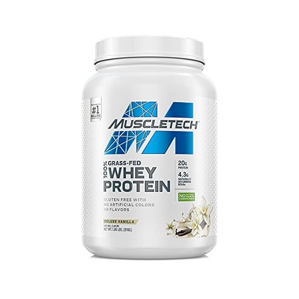 Grass-Fed 100% Whey Protein, Deluxe Vanilla - 816g