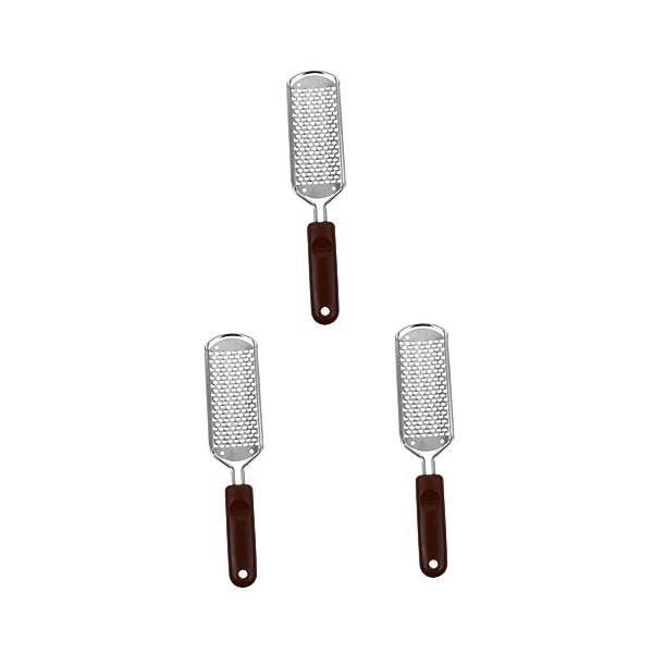 FRCOLOR 3 Pcs Scrub Dead Remove File For Heel Wet Foot Hard Pedicure Calloused Care Home Stainless Skins Scraper Heels Metal 