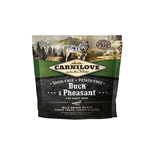 Carnilove Croquettes pour Chien Canard Faisan sans Céréales/Pommes de Terre