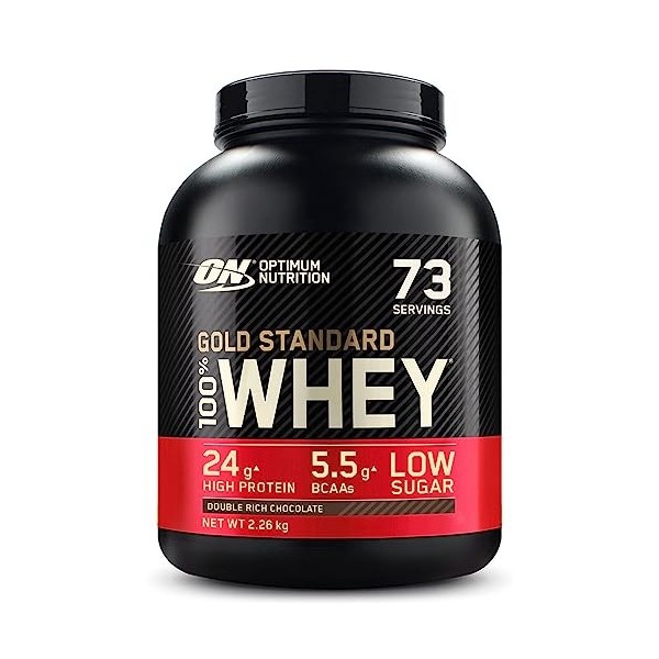 Optimum Nutrition Gold Standard 100% Whey, Poudre de Protéines pour Construction et Récupération Musculaire, avec Glutamine e