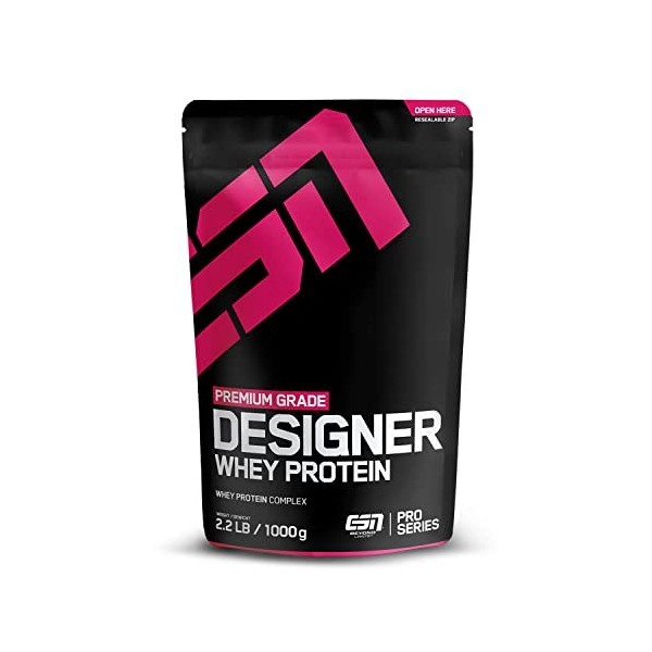 ESN Designer Whey Protein, Banana, 1000g, Whey Protéine en Poudre