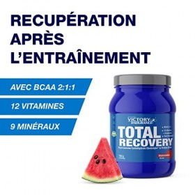 Victory Endurance Total Recovery. Goût Pastèque. Poudre de Préparation de Boisson Récupératrice Post-Entraînement Enrichie en