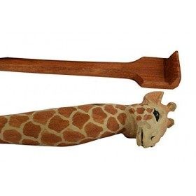 Scratcher arrière main Animal conçu pour hommes femmes en bois Backscratcher girafe 