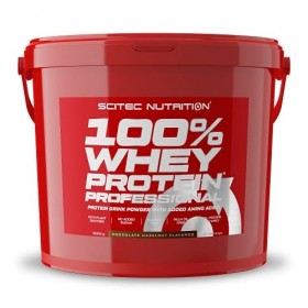 Scitec Nutrition 100% Whey Protein Professional avec des acides-aminés clés et des enzymes digestives, sans gluten, 5 kg, Cho