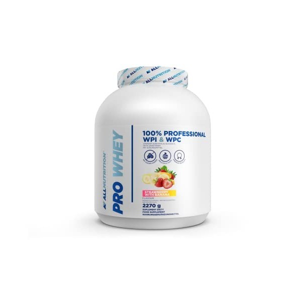 ALLNUTRITION Pro Whey Protein Isolate Concentrate Nutrition Poudre Vitamines avec BCAA Glutamine Acides Aminés et EAA Sans Su