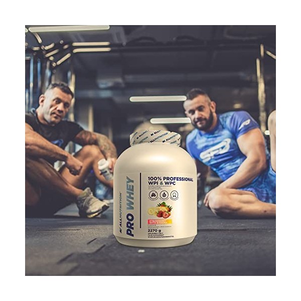 ALLNUTRITION Pro Whey Protein Isolate Concentrate Nutrition Poudre Vitamines avec BCAA Glutamine Acides Aminés et EAA Sans Su