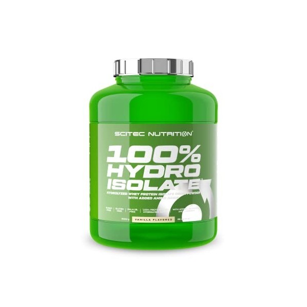 Scitec Nutrition 100% Hydro Isolate, Boisson en poudre aromatisée à base d’isolât de protéines de lactosérum hydrolysées, 200