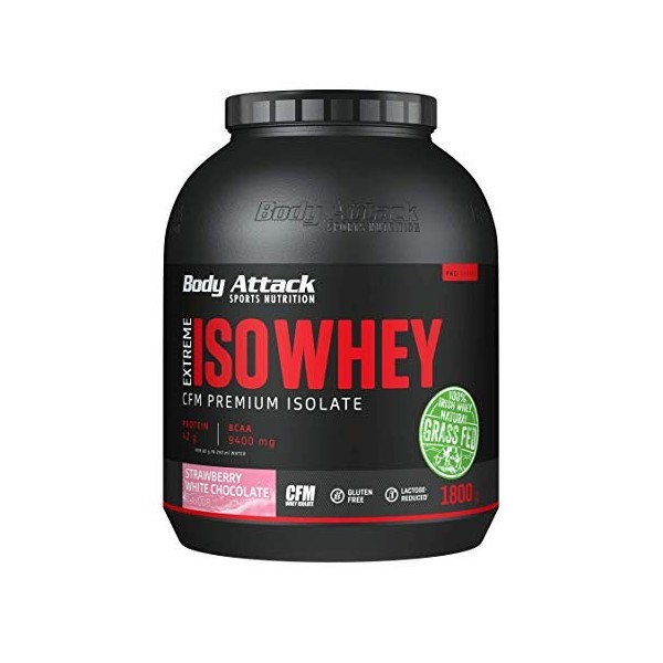 Body Attack Whey Protéine Extreme Deluxe-Protein powder avec des acides aminés, Complexe triple-Whey, CFM Whey Isolate-Parfai