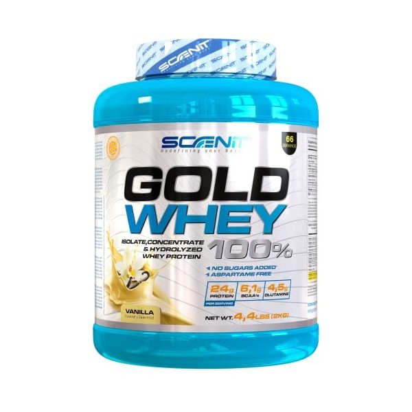 Proteine Whey - Gold Whey 100% - Proteines musculation - protéines whey - whey protein isolate, isolate whey protein et conce