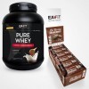 EAFIT, LOT PRISE DE MASSE, Pure whey double chocolat 750g & Barres Protéinées,Prise de muscle, Prise de masse, Apport de prot