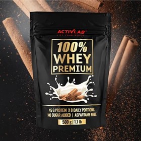 Activlab 100% Whey Premium, 500g, 16 Servings x 23G Whey Protein Powder | 6.9G BCAA |Muscle Building and Recovery | Glutamine