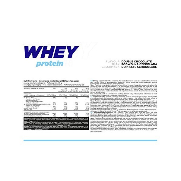 ALLNUTRITION WPC Whey Protein - Whey en Poudre - Poudre de Protéines à Faible Teneur en Matières Grasses - Masse Musculaire -