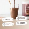 PROTEIN POWDER VEGAN Chocolate Brownie 1kg - poudre de protéines multi-composants végétales sans lactose - shake protéiné Nut