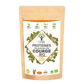 Protéine de Graines de Courge Bio - Bioptimal - 65% de Protéines BCAA - Poudre de Graine de Citrouille Crue - Cultivé en Euro