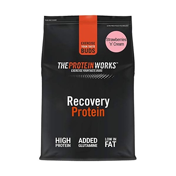 Protéine Récupération Musculaire - Recovery Protein - THE PROTEIN WORKS - Fraise - 500g
