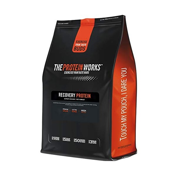 Protéine Récupération Musculaire - Recovery Protein - THE PROTEIN WORKS - Fraise - 500g