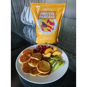 BioTechUSA Protein Pancake, Poudre pour la préparation de crêpes riche en protéines avec édulcorant, sans sucres ajoutés, 100