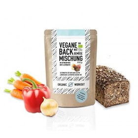 VEGANE BACKMISCHUNG mit Gemüse – Bio, lower-carb* Brot-Alternative, viel Pflanzen-Protein, ballaststoffreich, ohne Getreide, 
