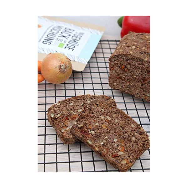 VEGANE BACKMISCHUNG mit Gemüse – Bio, lower-carb* Brot-Alternative, viel Pflanzen-Protein, ballaststoffreich, ohne Getreide, 