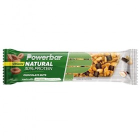 Powerbar Natural Protein Chocolate Nuts 18x40g - Barre Protéinée Végétalienne + Ingrédients naturels