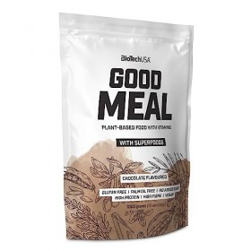 BioTechUSA Good Meal, boisson en poudre riche en fibre et en protéines végétales, avec baies dacai et de goji et vitamine, 1