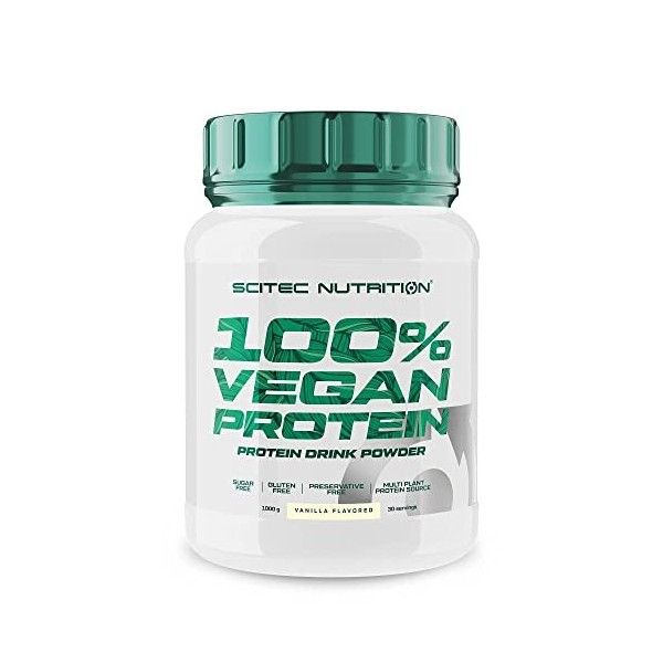Scitec Nutrition 100% Vegan Protein, Boisson en poudre aromatisée contenant de protéines végétales, avec de la Vitamine B12 e