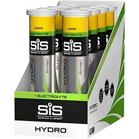 SIS Science in Sport GO Hydro Comprimés Citron, sans sucre, végétalien, sans gluten, 20 comprimés de 4,3 g - comprimés efferv