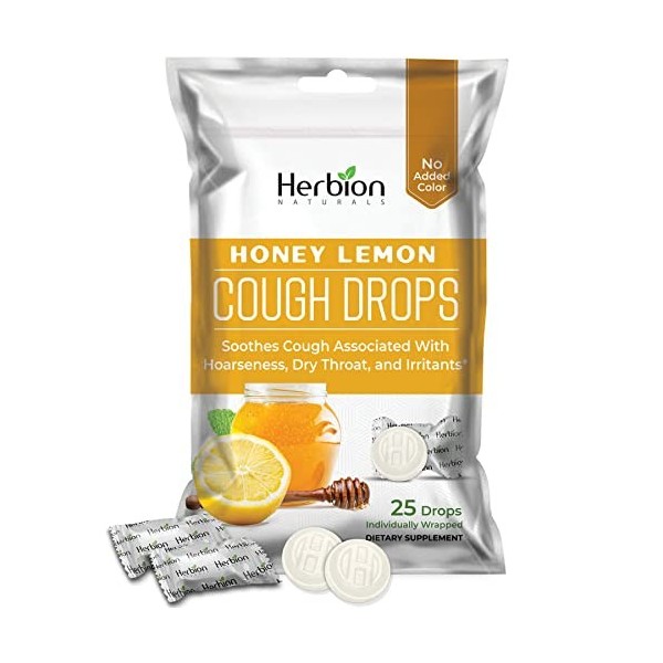 Herbion Naturals pastilles à larôme naturel de miel et de citron, complément alimentaire 25 pastilles