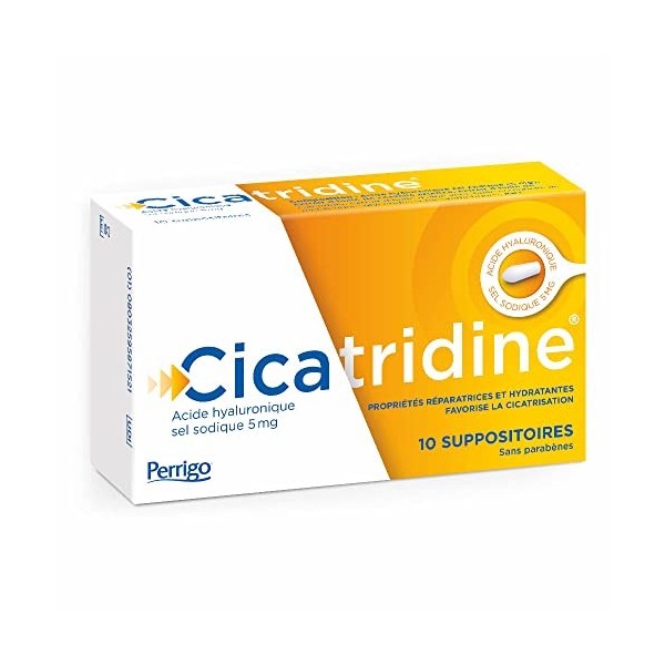 Cicatridine - Suppositoires - favorise la cicatrisation anale - Hémorroïdes  - Acide Hyaluronique Sel Sodique 5mg - Dispositif