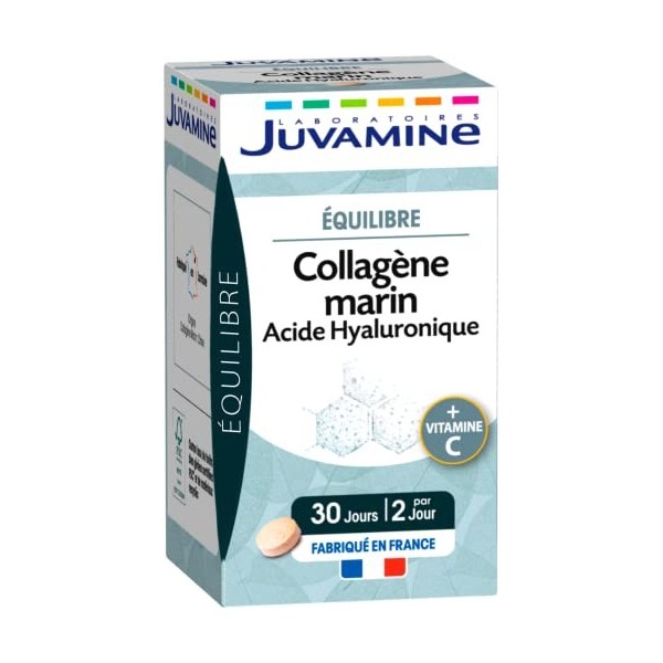 JUVAMINE - Equilibre - Collagène Marin Acide Hyaluronique - 60 Comprimés