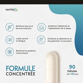 Collagène Acide Hyaluronique avec Coenzyme Q10, Vitamine C et Zinc | Des articulations saines, une peau jeune | Convient à to