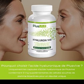 Plusvive - Acide hyaluronique avec cellules souches de pomme, 500&nbsp;mg 
