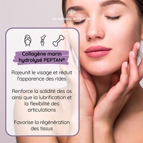 COLLAGENE MARIN Peptan Type 1 avec Acide Hyaluronique, Vitamine C et Magnésium | Soins pour la Peau, Cheveux et des Articulat