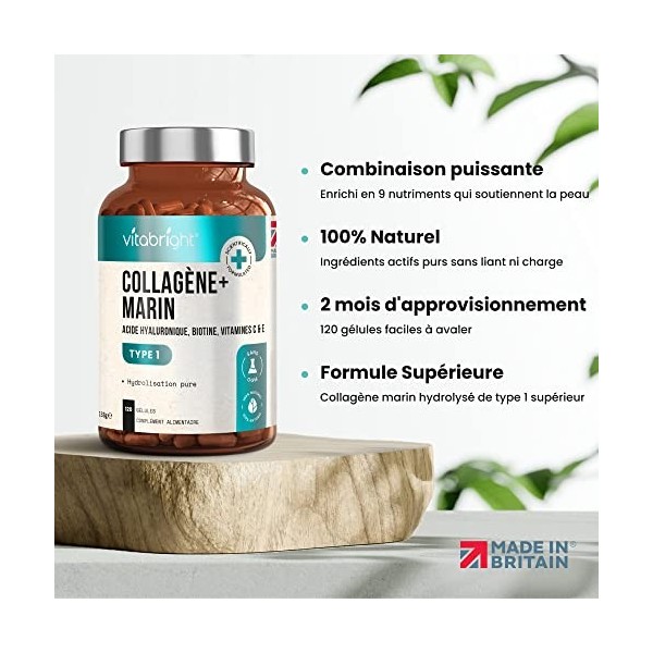 Collagène Marin 2400 Mg - Collagene Marin Type 1 Avec Acide