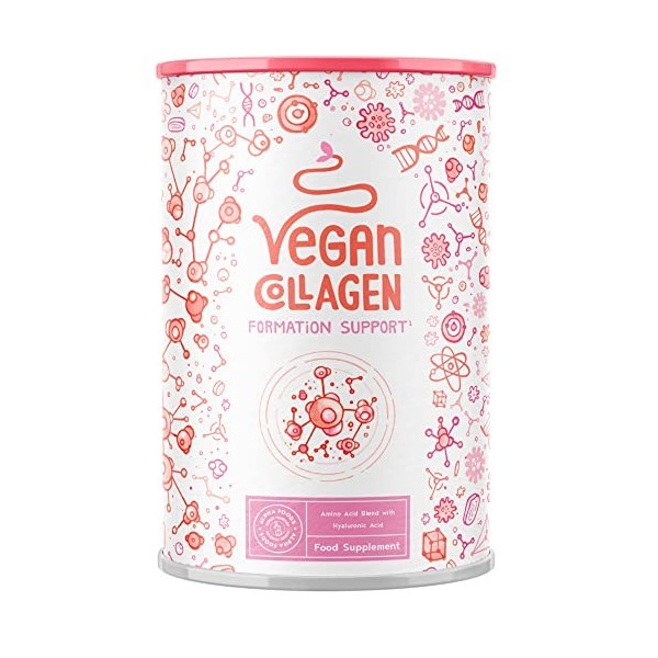 Vegan Collagen Formation Support avec Acide hyaluronique - Alternative Végétale au Collagène Conventionnel - Sans goût - 400 