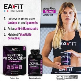 EAFIT | Peptides de Collagène | Bien-être Musculaire et Articulaire | Collagène Marin | Glycine | Sans sucre, Sans conservate
