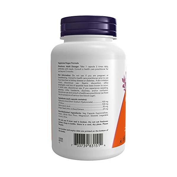 Hyaluronic Acid 100mg Antioxidants 120cp