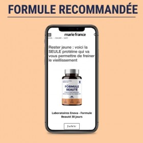 FORMULE BEAUTÉ | Complement Alimentaire Cheveux Peau & Ongles | Collagene Marin, Acide Hyaluronique, Biotine, Zinc, Selenium 