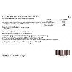 Doctors Best, Hyaluronic Acid with Chondroitin Sulfate, Haute Dosé, 60 Comprimés, Testé en Laboratoire, Sans Gluten, Sans So