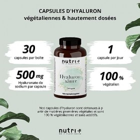 Capsules dacide hyaluronique hautement dosées + végétaliennes - PRIX DE LANCEMENT - 500mg macromoléculaire - produit par fer