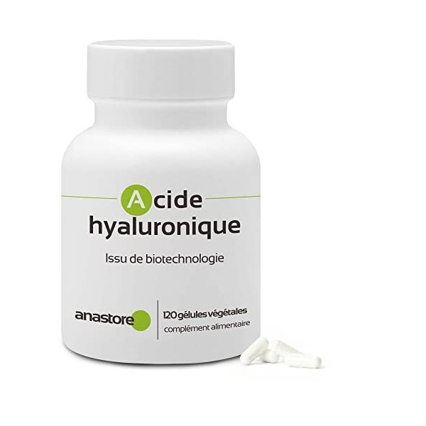 Acide hyaluronique issu de biotechnologie - 100 mg / 120 gélules végétales - Pureté garantie 90 % minimum - Un composant natu