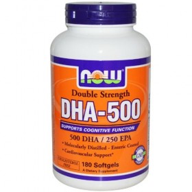 Now Foods, DHA-500, Double Strength, 180 Softgels