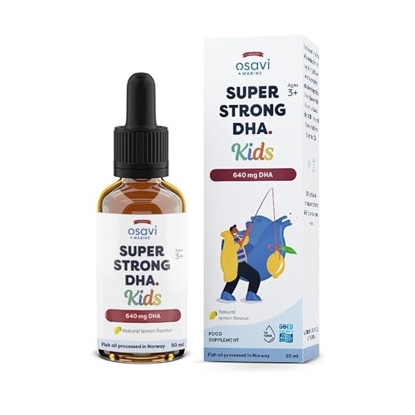 Osavi Super Strong DHA Kids, 640mg DHA Lemon - 50 ml.